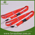 Venta caliente personalizada más baratos de poliéster Neck Lanyard Strap con logotipo de impresión